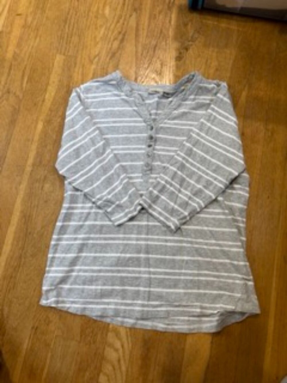 L.L. Bean Henle 3/4 Sleeve Striped Shirt